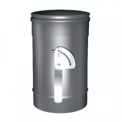 Задвижка поворотная с механизмом фиксации D300, AISI 321 (Вулкан)