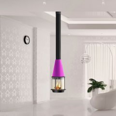  Камин ARLET CENTRAL, отделка HX30VVSB, подвесной, высокое стекло, H245.5 (Traforart)