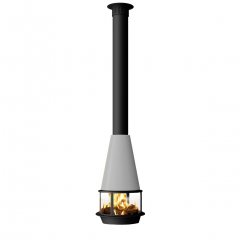 Камин ARLET CENTRAL, подвесной, низкое стекло, RAL 9003, H=2300 мм (Traforart)