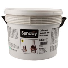Краска белая для отделки барбекю, 5 кг (Sunday)