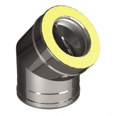 Отвод 45° D150/350, изоляция 100 мм, AISI 321/304 (Вулкан)
