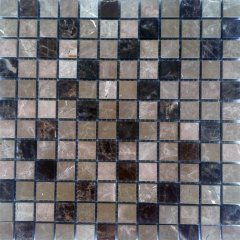 Плитка мраморная MOSAIK VICTORIA, EMPERADOR LIGHT/EMPERADOR DARK, 30x30x1 (Eima)