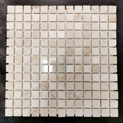 Мозаика из Victoria Crema Marfil polished, 2.2x2.2-30.5х30.5х1 (Eima)