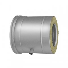 Труба горизонтальная со штуцером для отвода конденсата D120/220, AISI 321/304 (Вулкан)