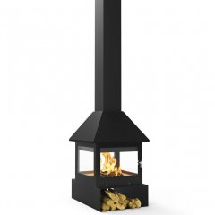 Камин SANDRA CENTRAL, чёрный (Traforart)