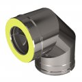 Отвод 90° D200/300, AISI 321/оцинкованная сталь (Вулкан)
