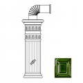 Колонна керамическая 71 см, цвет L4, green (Sergio Leoni)
