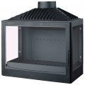 Каминная топка LCI 007 GFLR CL, два боковых стекла, с шибером (Liseo Castiron)